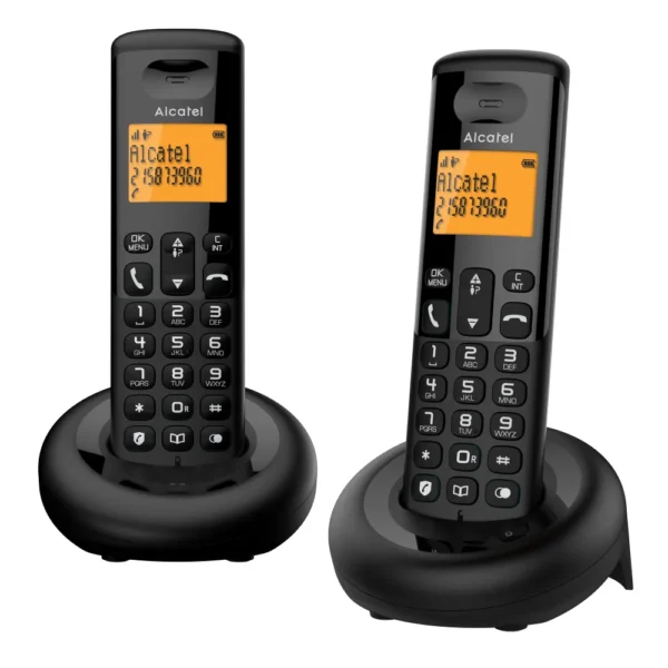 Alcatel E160 Duo pack 2 inalámbricos DECT con base de carga