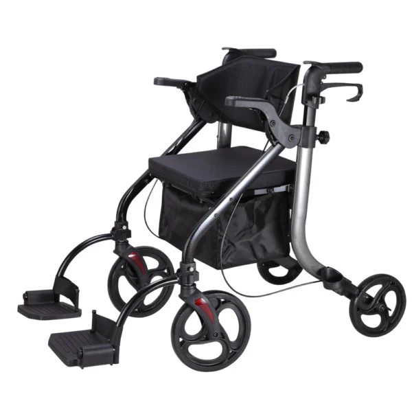 Andador y Silla de Ruedas Plegable (2 en 1)
